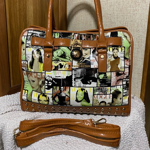 VOGUE MAGAZINE STUDDED HANDBAG - Picture 6 of 6